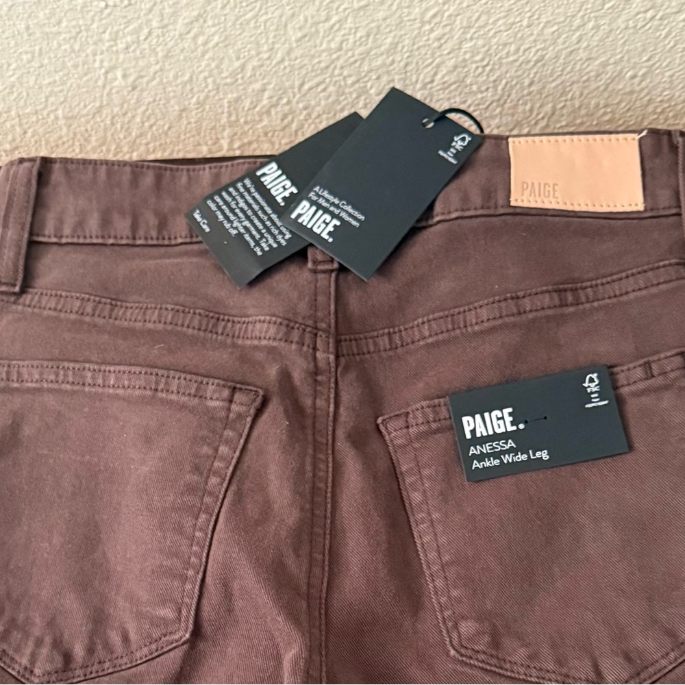 PAIGE Brown Bootcut Jeans Smooth Finish